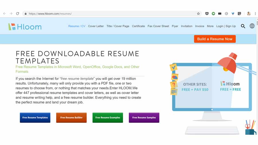 resume format kaise kahan se download kareing hloom.com