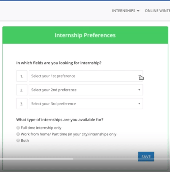 internshala account preferences