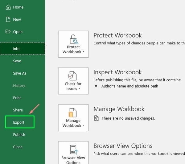 MS Excel part 1- Export data