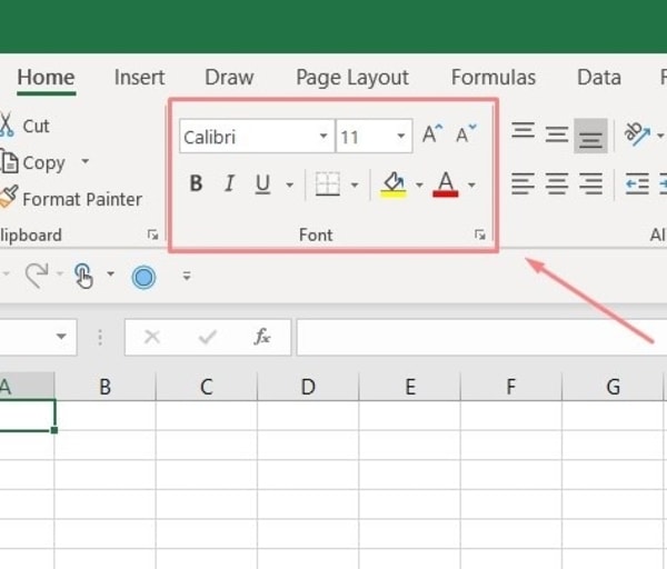 MS Excel part 1- font grp