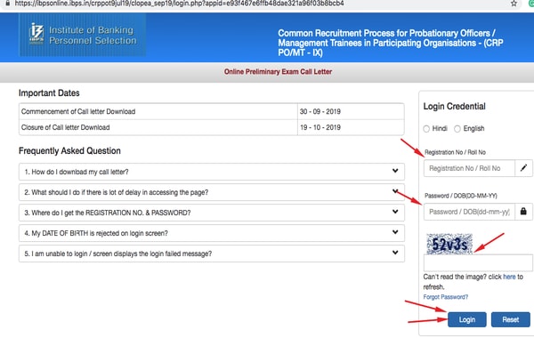 ibps po admit card download kare