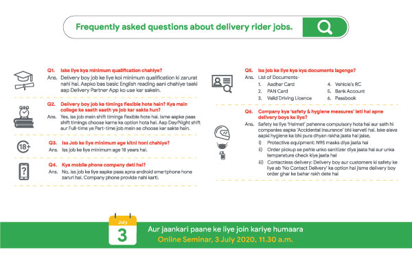 delivery boy salary and other details