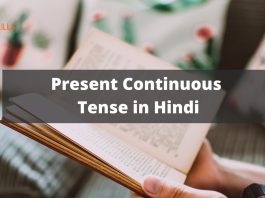 Present Continuous Tense in Hindi