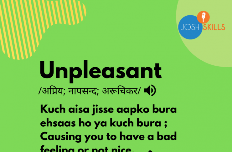 Unpleasant meaning in hindi