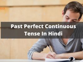 Past Perfect Continuous Tense in Hindi